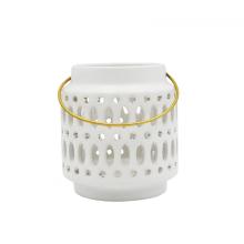 White Rust Protection Ceramic Candle Holder for Decoration