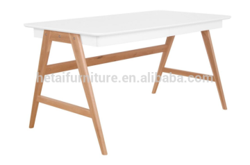 Modern colorful MDF wooden work desk, solid oak wood work desk