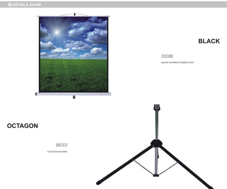 79 inches matte white movie theater tripod projection screen, foldable projector screen