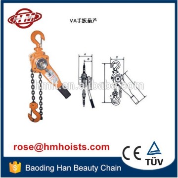 1 ton VA hand operated ratchet lever chain hoist