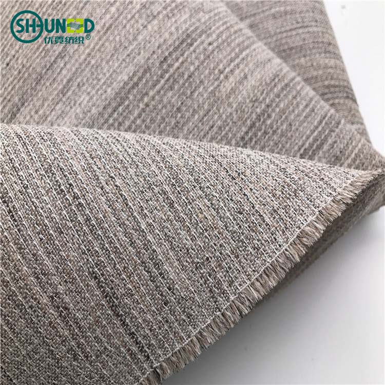 Natural horse hair interlining for suit polyester/viscose/cotton woven horse hail fabric chest interlining for men's suit/coat