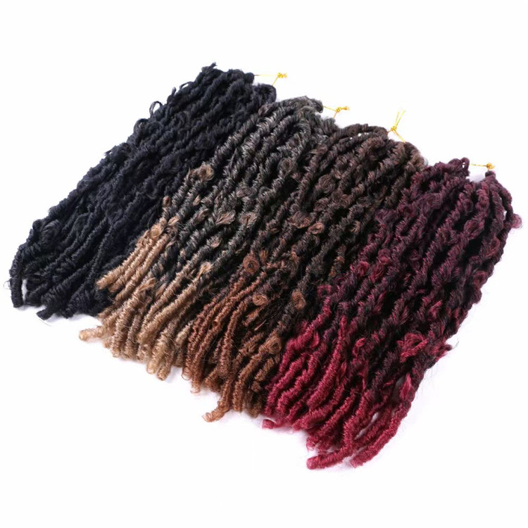 Wholesale Butterfly Locs Crochet Braids Butterfly Bob Faux locs Messy Soft Dreadlocks Twisted Pre Looped Hair