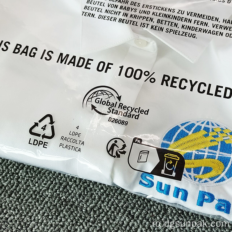 imbracaminte reciclata transparenta poli saci transparent grs polybag