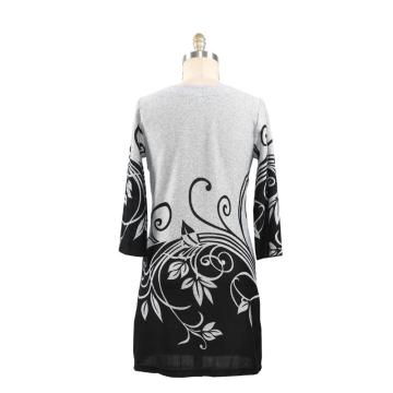 Bedrucktes Damenpullover-Kleid