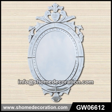 Carved Flower Decorative Wall Mirror Hairdressing Mirrors