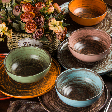 Hand-Painted Vintage Crockery Sets: Handmade Porcelain Plates and Bowls Dinnerware