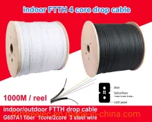 Home Network Cable Optical Fiber Cable FTTH Cable 4 Core Drop Cable
