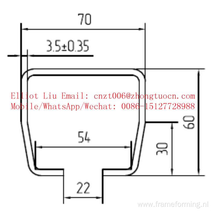 Sliding door slide way making machine