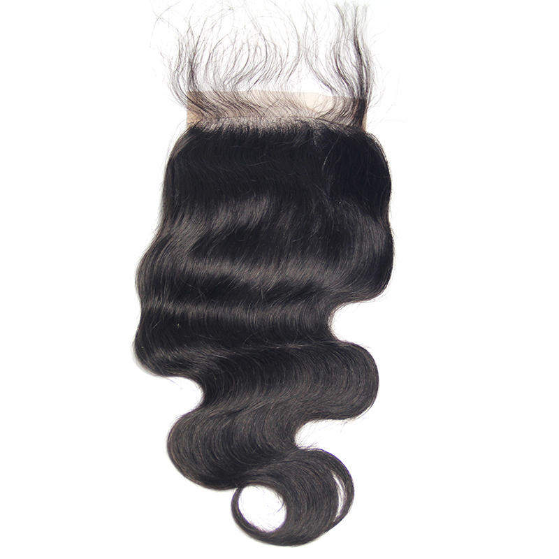 8-20" body wave baby hairline unprocessed 100 virgin brazilian 5x5 swiss lace closure