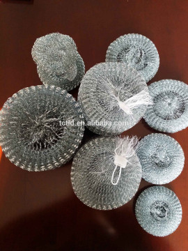 Galvanized clean mesh dish scourer( scrubber /cleaning ball)