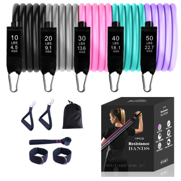 11 gab Hip Long Fitness Resistance Bands Komplekts