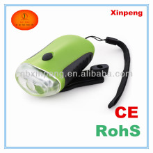 outdoor pocket-sized rechargeable hand generator dynamo led torch flashlight