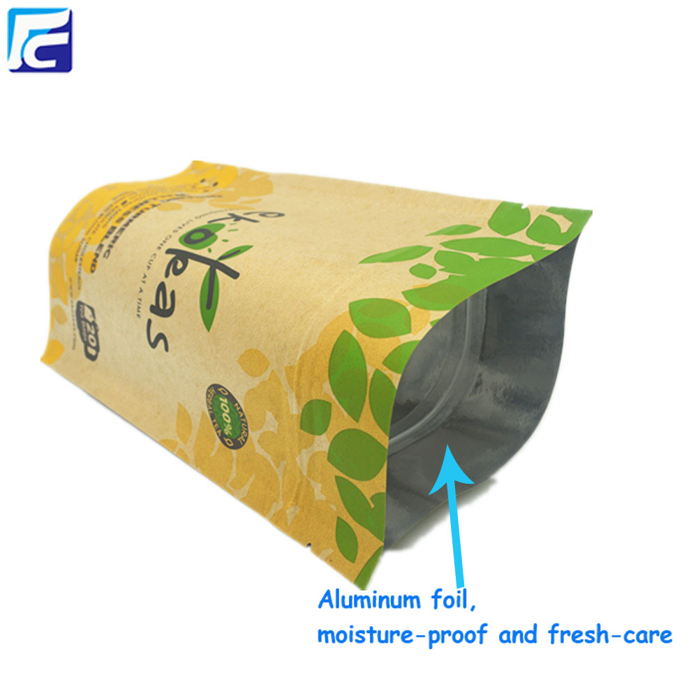 Kraft papieren zak voor thee Kraft paper pouch for tea