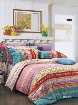 Durable Single Adult Cotton Bed Set With Beautiful Pattern , Cot Bedding Sets