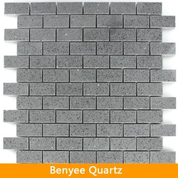 Artificial grey quartz tile, sparkle quartz mosaic tile