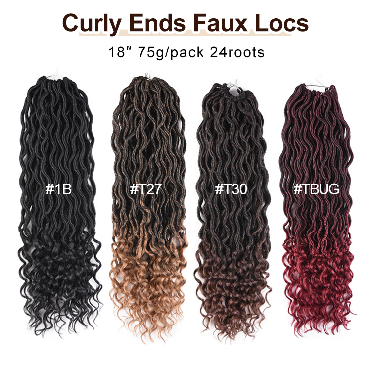 Julianna 18 36 Inch Straight Realistic Gypsy Faux Locs Crochet Hair Chemical Fiber Synthetic Wave Gypsy Locs Hair Extension