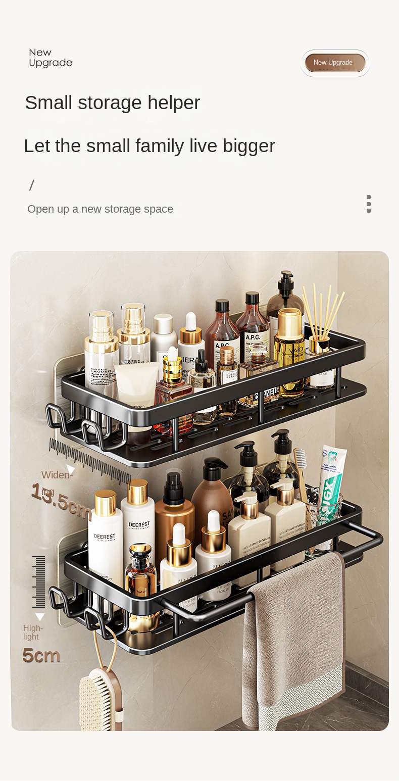 Duvara Monte Tuvalet Depolama Rafı Wall-Mounted Toilet Storage Rack