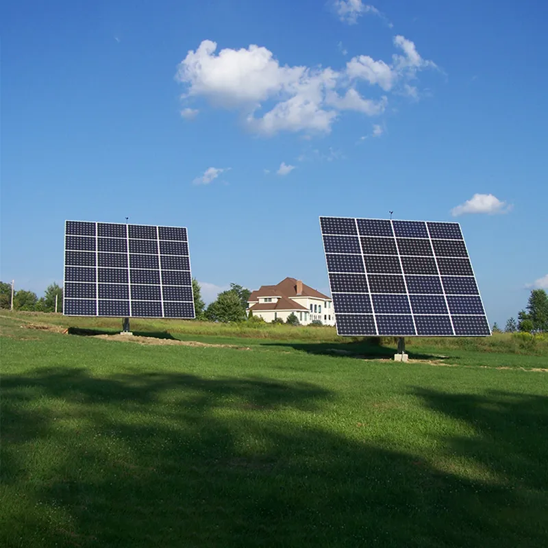 Solar Panel Flat Roof Mounting Solar Tracking System 12kw Dual Axis Solar Tracker