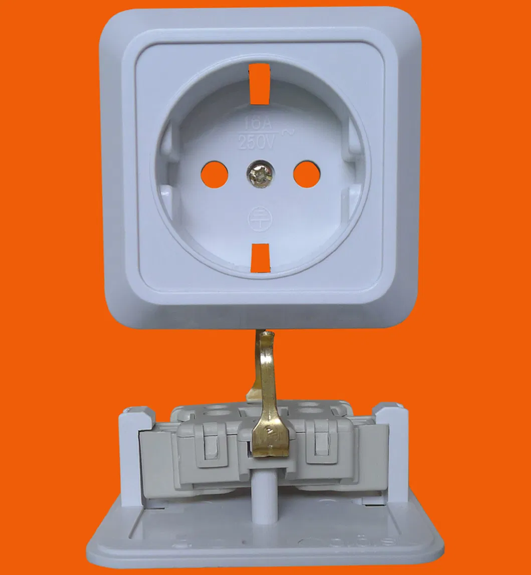 European Wall-Mounted Electrical Socket Single-Connected Ground Socket