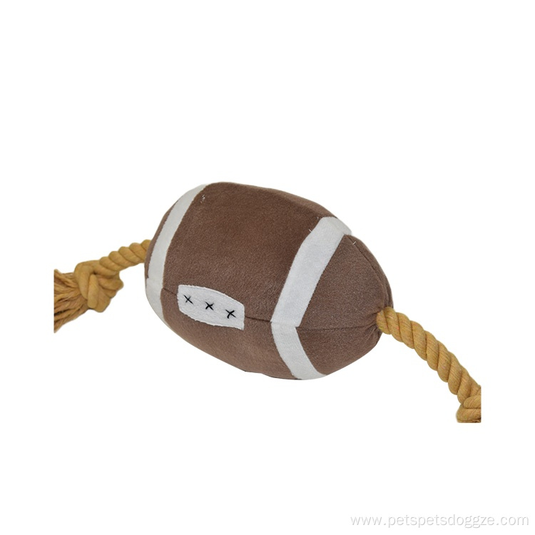 Factory price pet rope dog toys american football