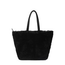 High Quality Brand Ladies Pink Faux Rabbit Fur Handbag