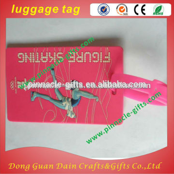 soft pvc 3D luggage tags/rubber pvc 3D luggage tags