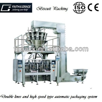 Factory VFFS Automatic Granular Biscuit nutlet chips weighing and packaging Machine