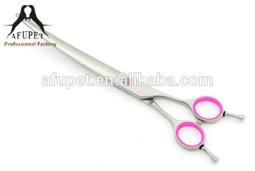 Newest style pink handle curved pet scissors