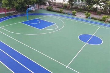 Silicon PU Material Made Basketball Court Flooring
