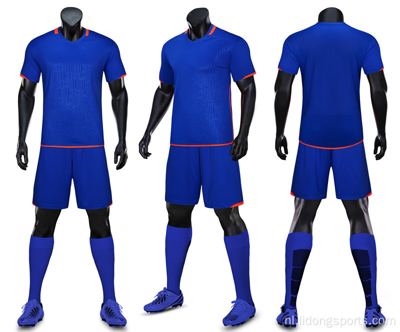 Hot Sale Ademend Soccer Uniform Set Football Uniform Custom Soccer Wear Football Personaliseer Naam Team