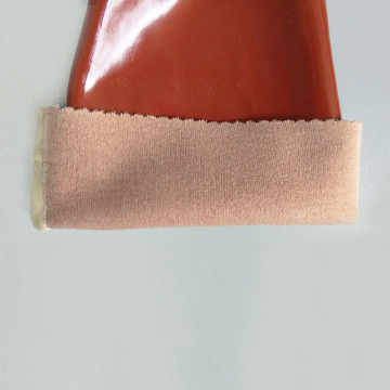 Guanti protettivi lunghi immersi in PVC rosso scuro 45 cm