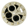 3 Subdials with linen pattern for Chronograph watch