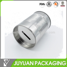METAL tin coin pail can be pen holder can be coin bank