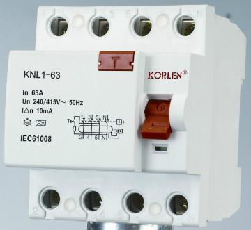 売り上げ高 KNL1 63 残留電流回路 Breaker(RCCB)