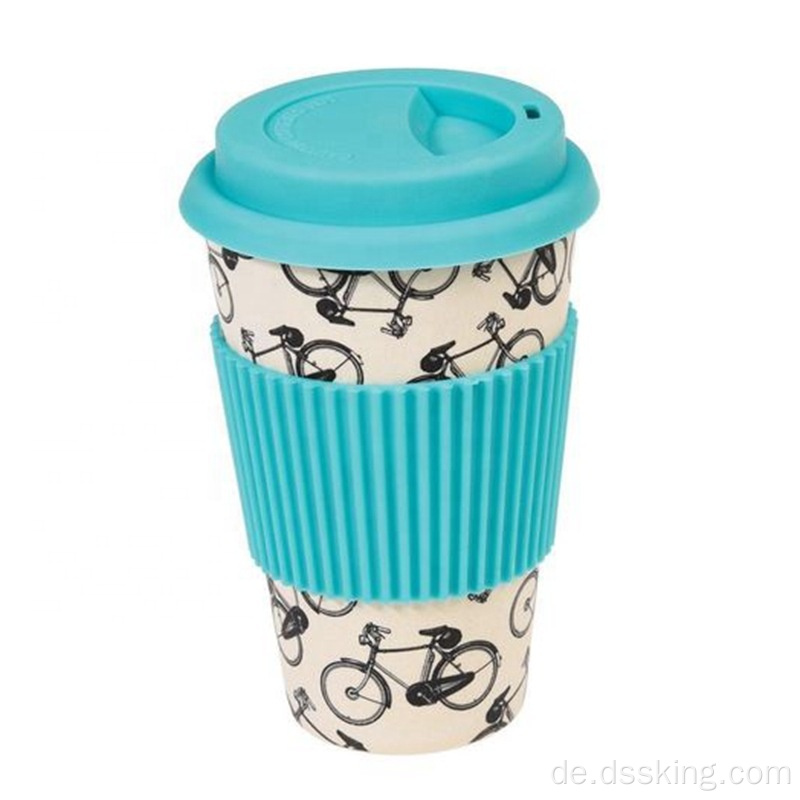 Weizenstroh Kaffeetasse Maisstärke PLA Abbaubare wiederverwendbare Tasse