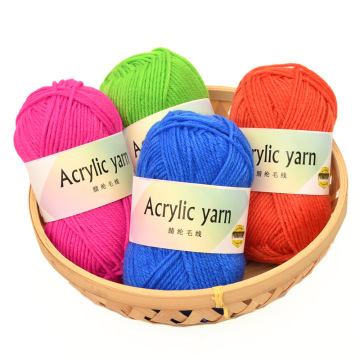 Solid Color 100% Acrylic Yarn for Crochet Yarn In Stock