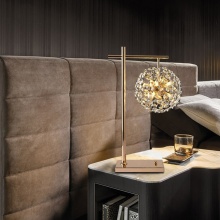 Modern Nordic Crystal Gold Luxury Candelabra LED Night Light for Bedroom Decoration