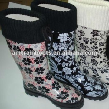 winter fashion waterproof rubber boots