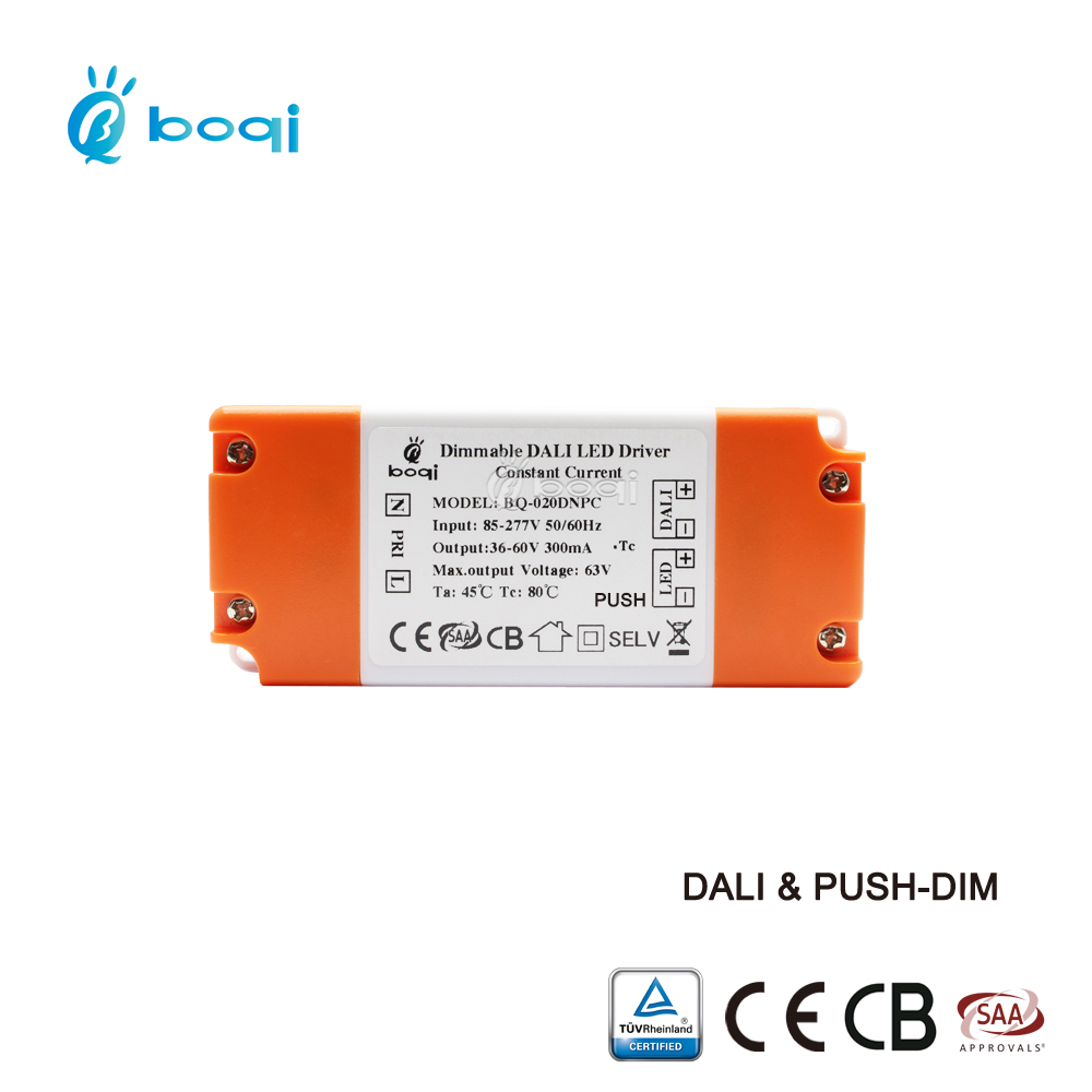 High PF 12w to PUSH dimmable 18w DALI dimming driver for led panel light