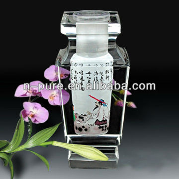 decorative crystal vase engraved crystal vase
