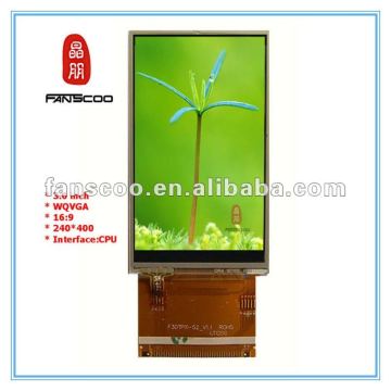 small 3.0 inch led backlight tft panel wqvga lcd display