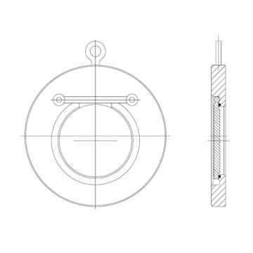 Clapet anti-retour de Type mince monodisque Wafer