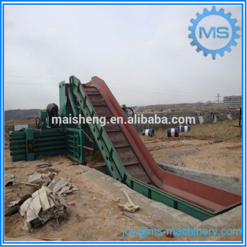 150 pressure horizontal hydraulic baling press machine/sawdust wood shavings press baler machine