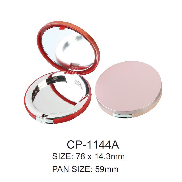 59mm Pan Round Cosmetic Compact Case With Mirror