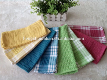100% cotton yarn dyed waffel kitchen towel