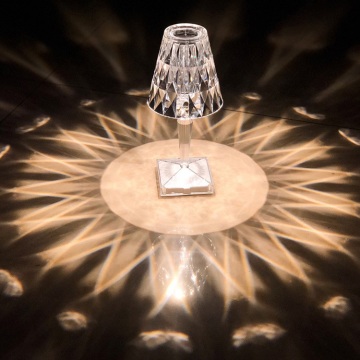 Luz de mesa led de cristal moderna