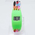 Silicone DIY Montre numérique Montre bracelet LED