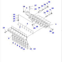 208-60-71330 Valve Fit Engine No. SAA6D125E-3K-8W pezzi di ricambio