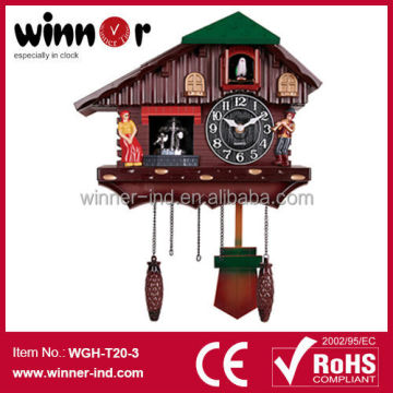Plastic Cuckoo Bird House Shape Wall Clock