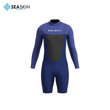 Seaskin Mens Fermuar Uzun Kollu Bahar Wetsuits